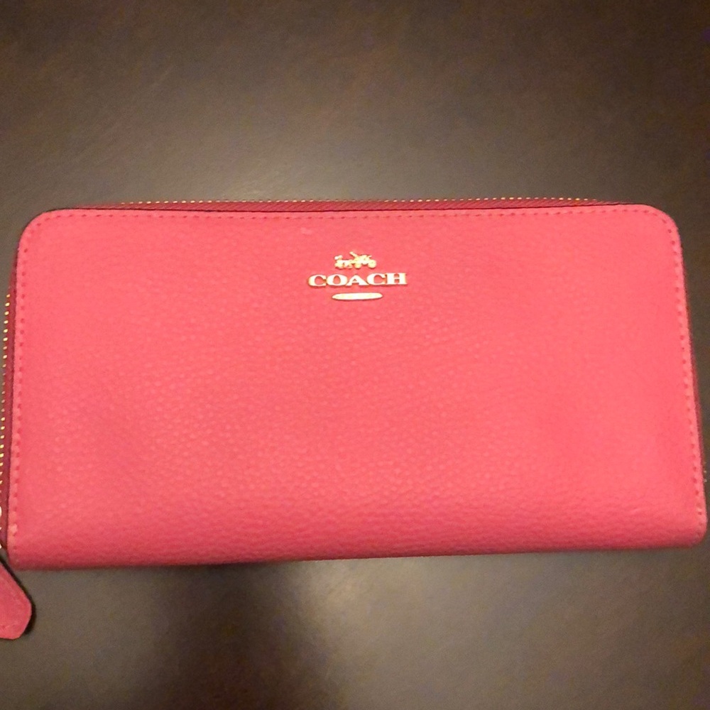 Accordion Zip Wallet in Pink